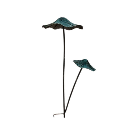 Double Mushroom Garden Stake – Blue