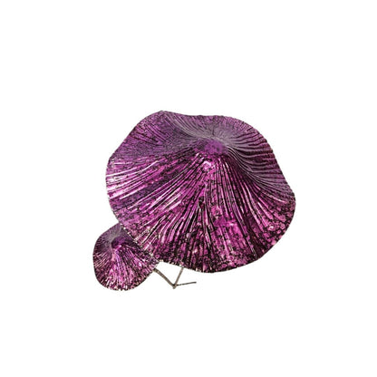 Double Mushroom Garden Stake - Purple