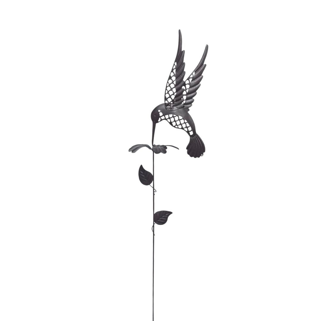Rustic Hummingbird Flower Garden Stake