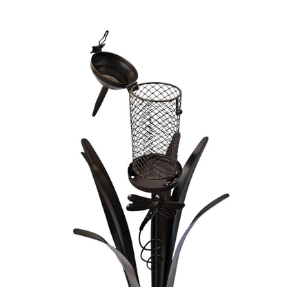 Rustic Bulrush Garden Bird Feeder