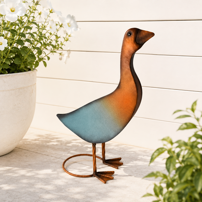 Waddle Wonder Metal Garden Duck