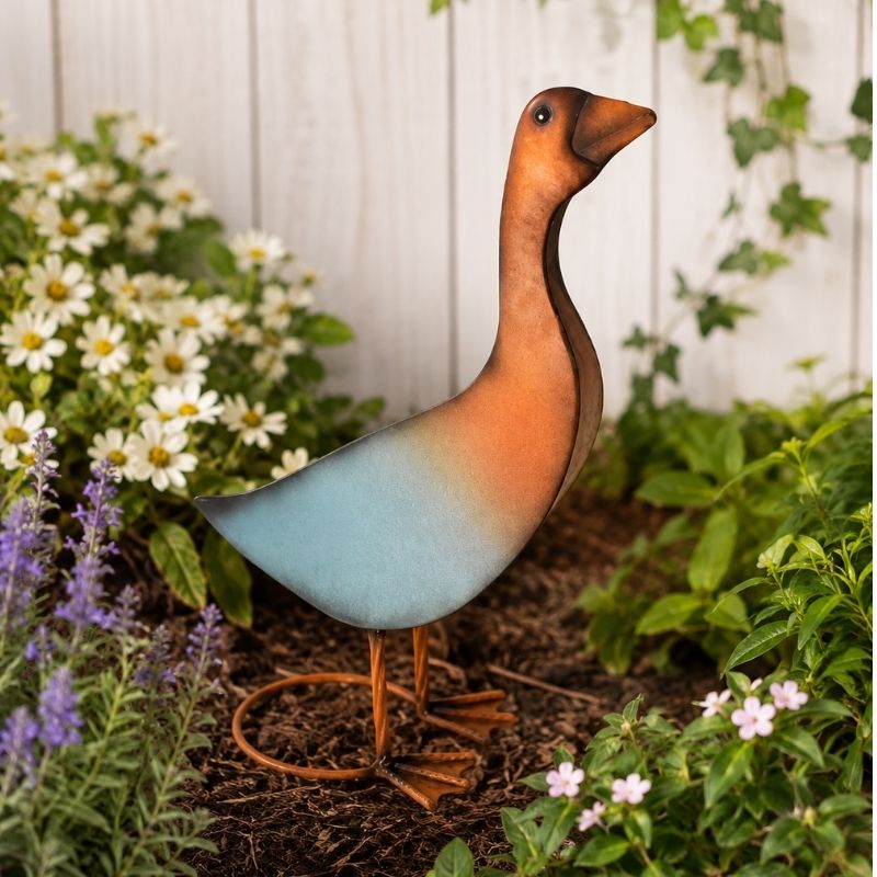 Waddle Wonder Metal Garden Duck