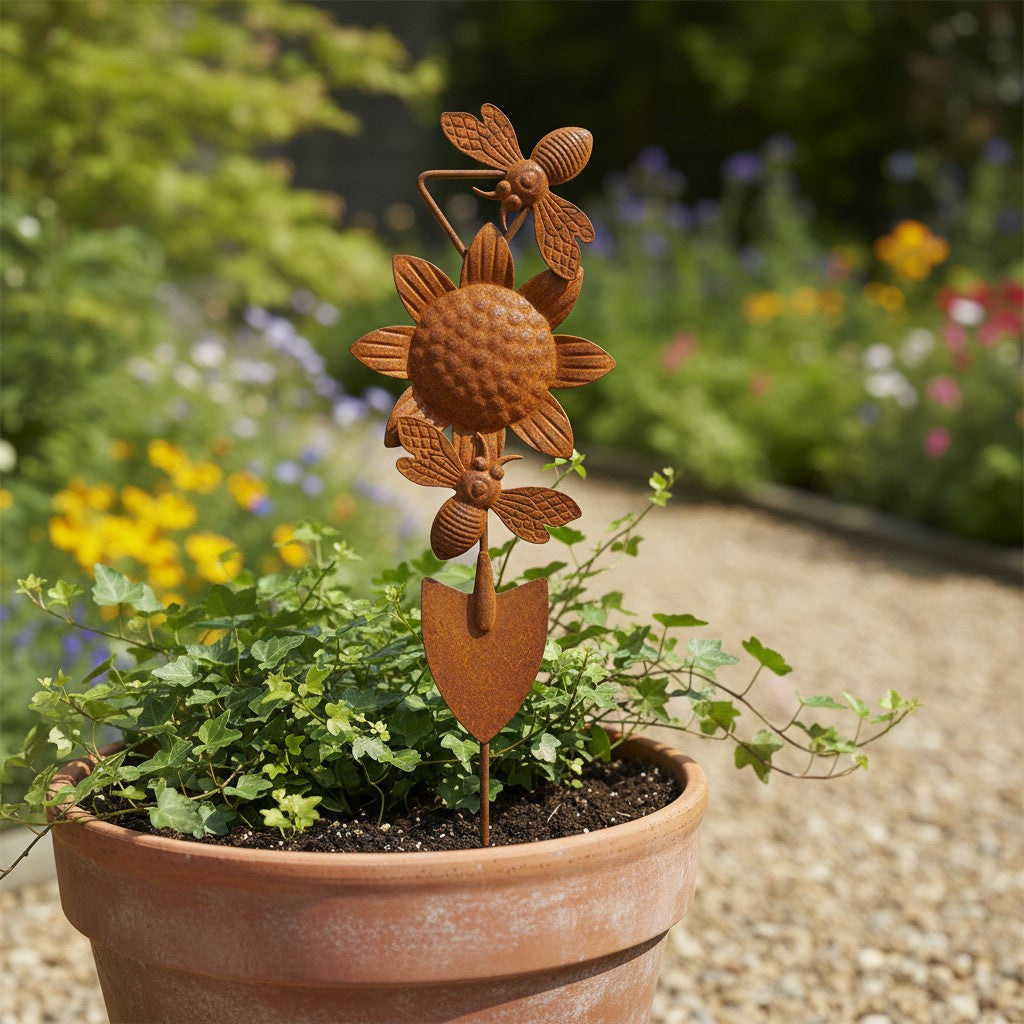 Decorative Bee and Flower Garden Spade