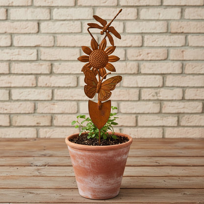 Decorative Dragonfly and Flower Garden Spade