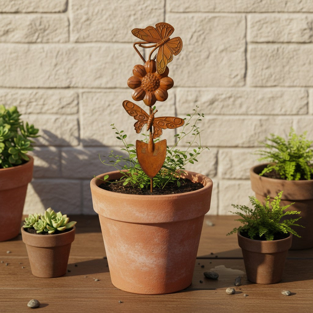 Decorative Butterfly and Flower Garden Spade