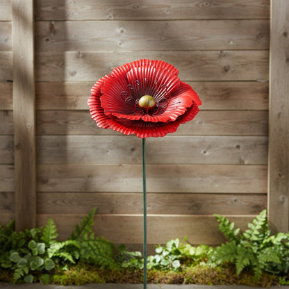 Remembrance Poppy Garden Stake