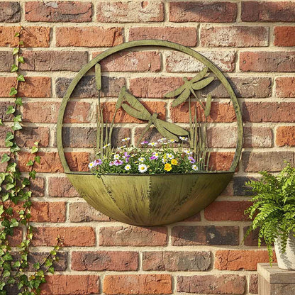 Dragonfly Metal Wall Planter