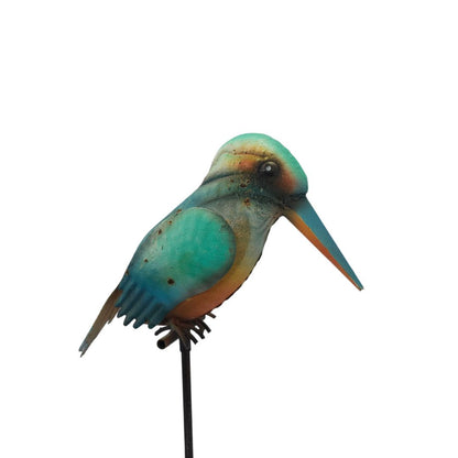 Hand-Painted Kingfisher Garden Stake