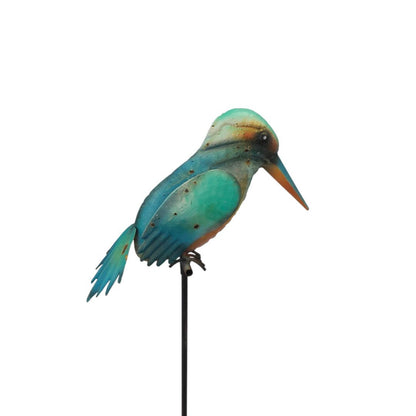 Hand-Painted Kingfisher Garden Stake