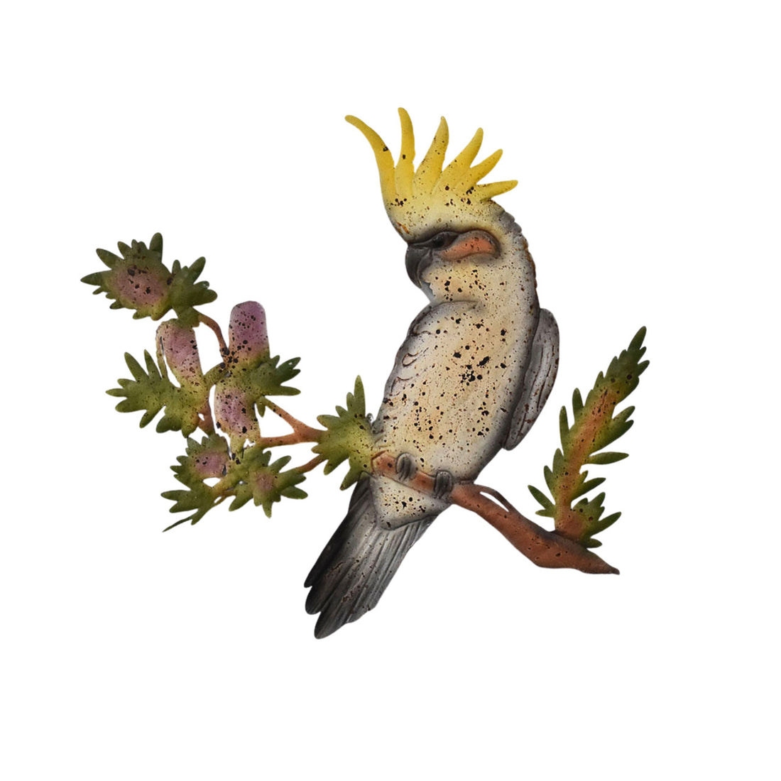 Hand-Painted Coloured Cockatoo Wall Art