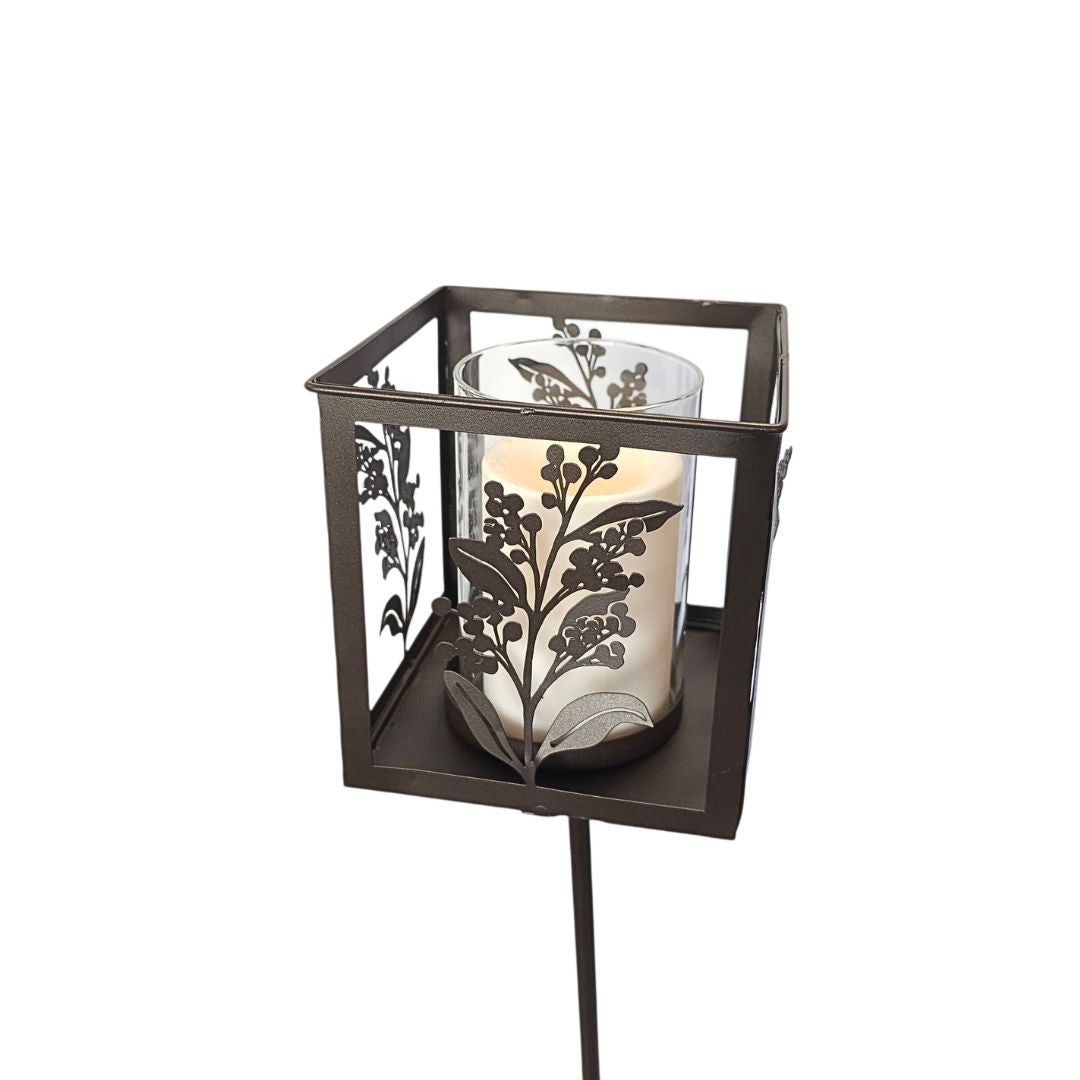 Wattle Lantern Garden Stake