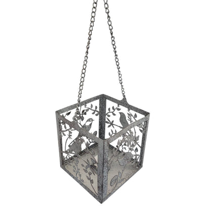 Summer Birds Hanging Metal Lantern