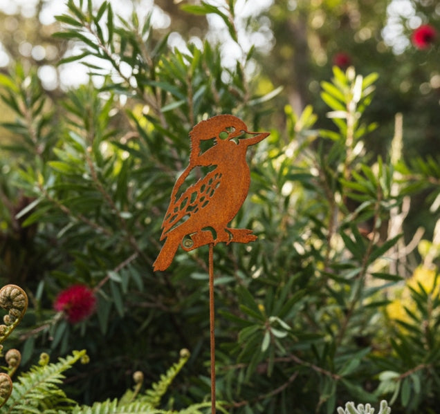 Rustic Kookaburra Garden Stake