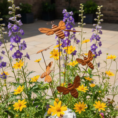 Rustic Bee Garden Stakes