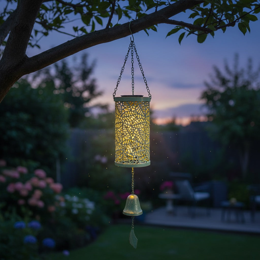Solar Vintage Lantern Bell Hanging Decoration