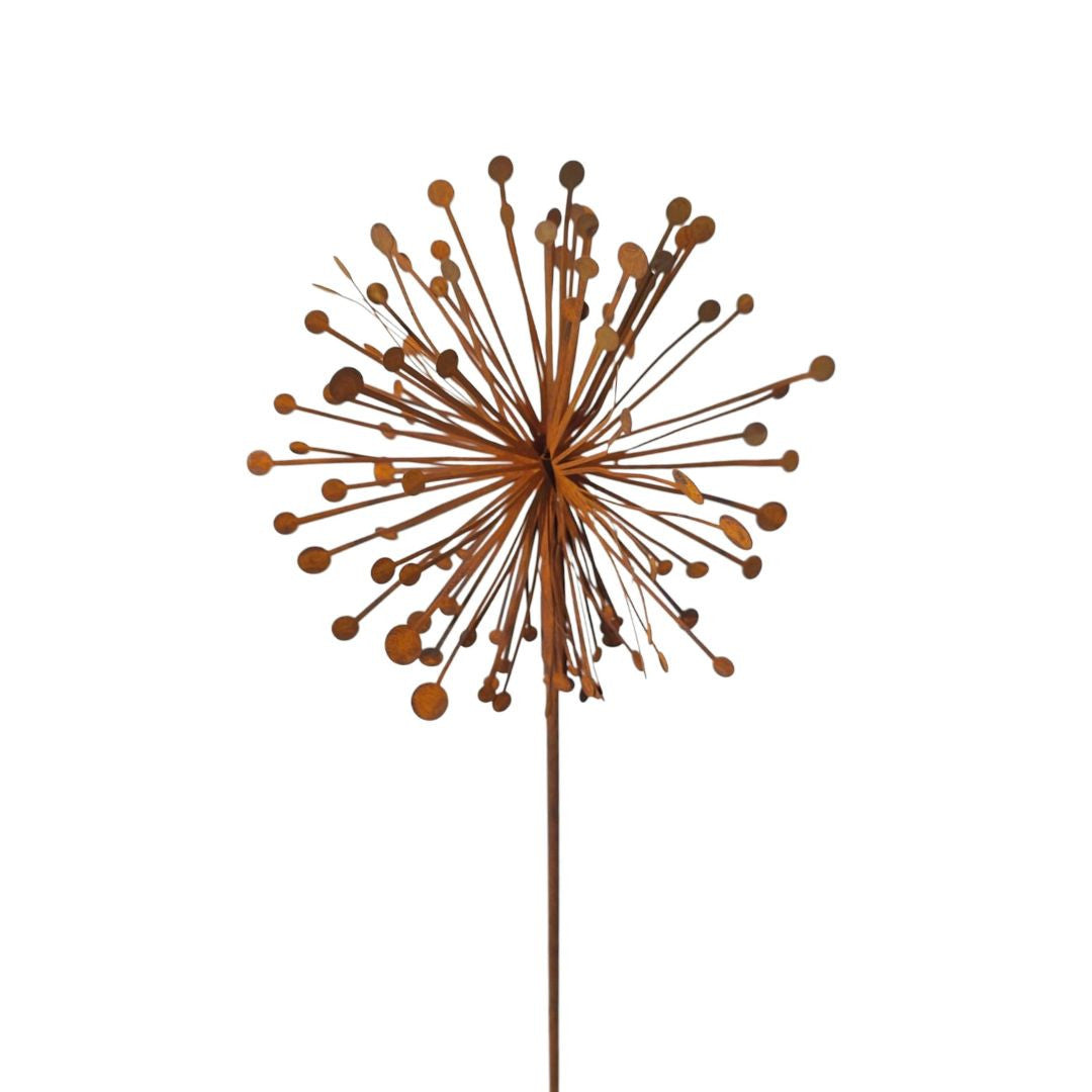 Rustic Dandelion Garden Stake