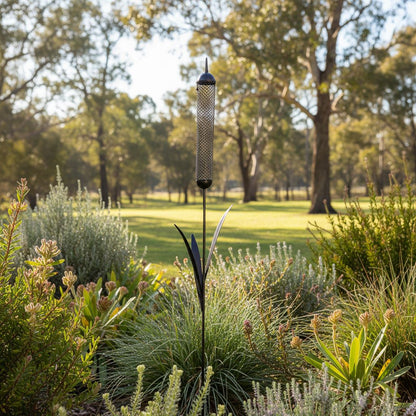Rustic Bulrush Bird Feeder Stake