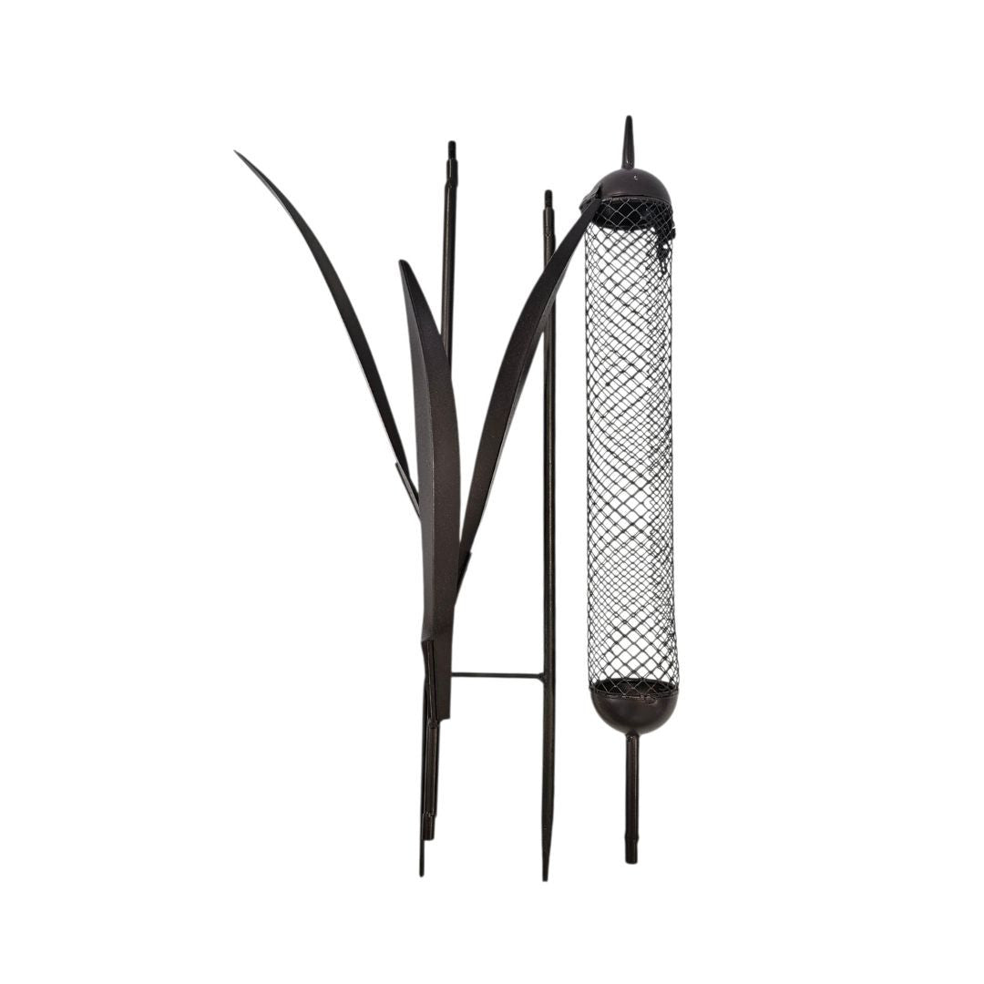 Rustic Bulrush Bird Feeder Stake
