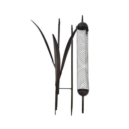 Rustic Bulrush Bird Feeder Stake