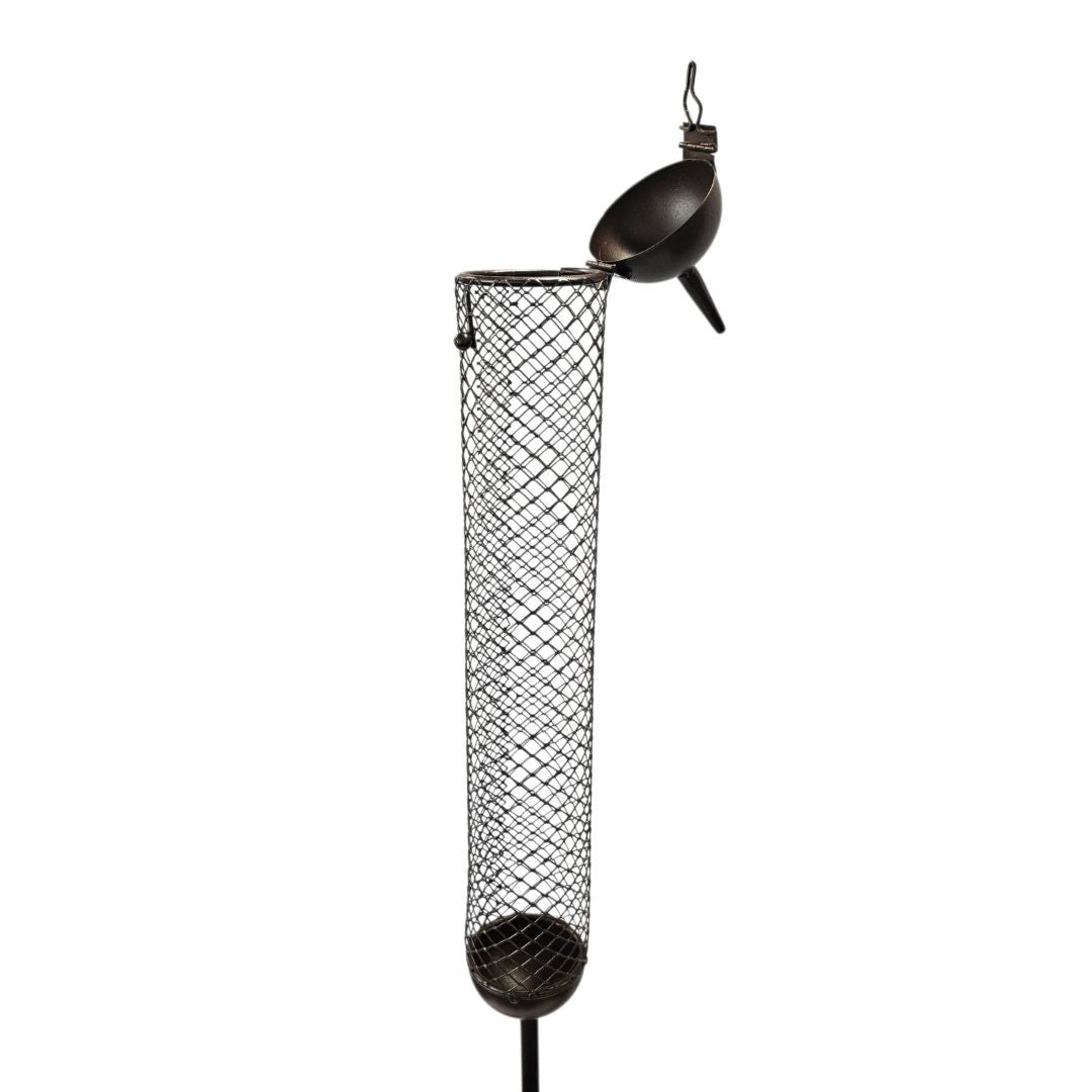 Rustic Bulrush Bird Feeder Stake