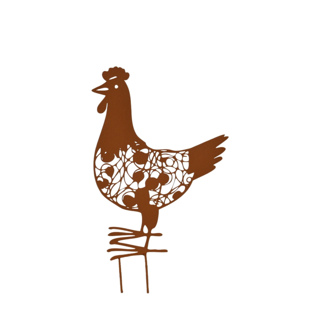 Rustic Hen Garden Stake
