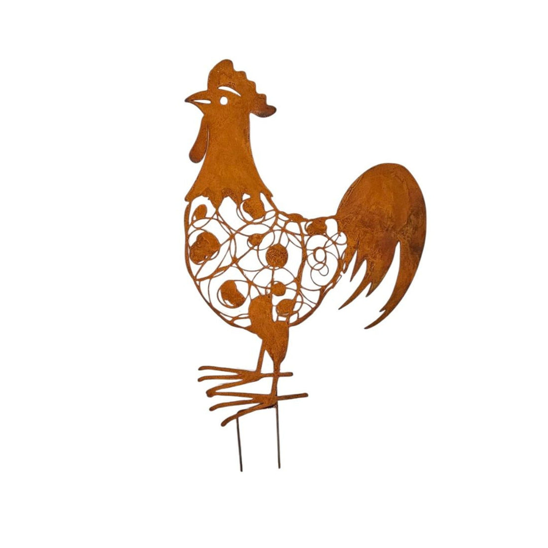 Rustic Rooster Garden Stake