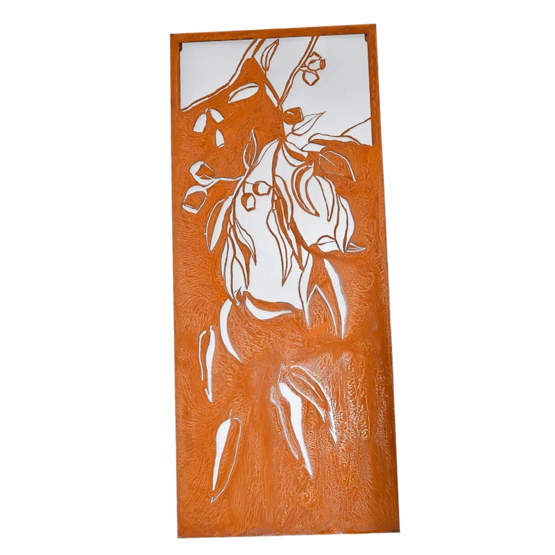 Reverse Laser Cut Gum Leaf Wall Art