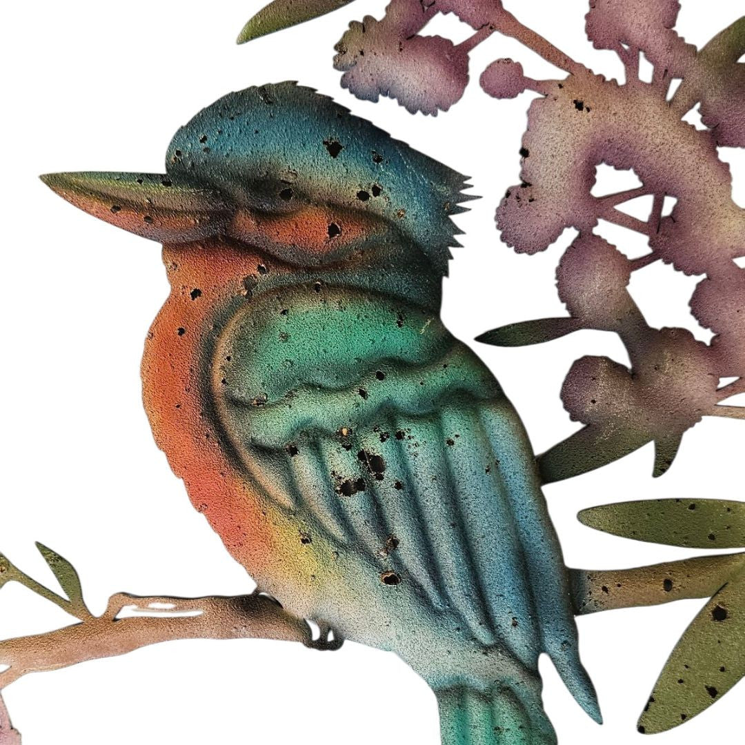 Hand-Painted Coloured Kookaburra Wall Art