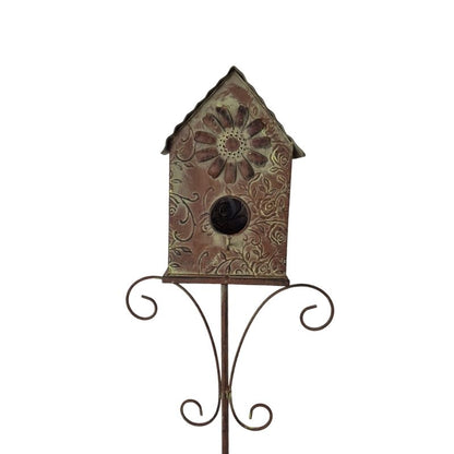 Birdsong Metal Garden Birdhouse Stake
