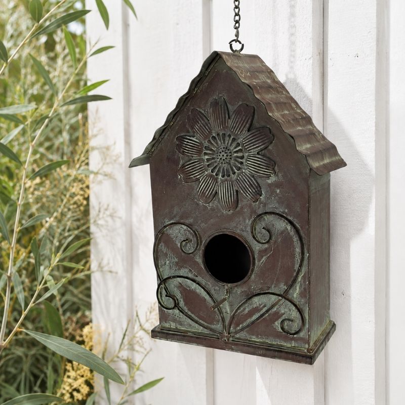 Bloom Nest Metal Garden Birdhouse