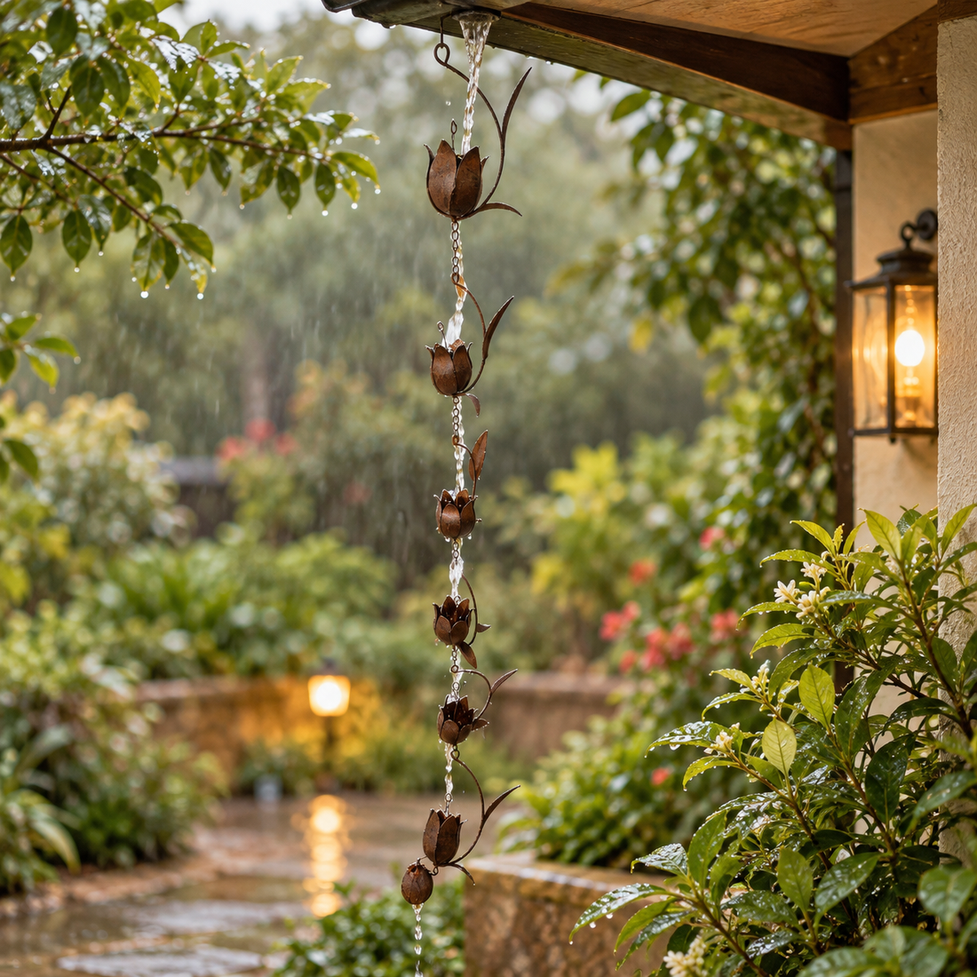 Tulip Flower Rain Chain