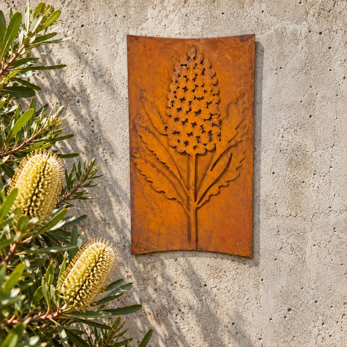 Rustic Layered Laser Cut Bottle Brush Wall Art