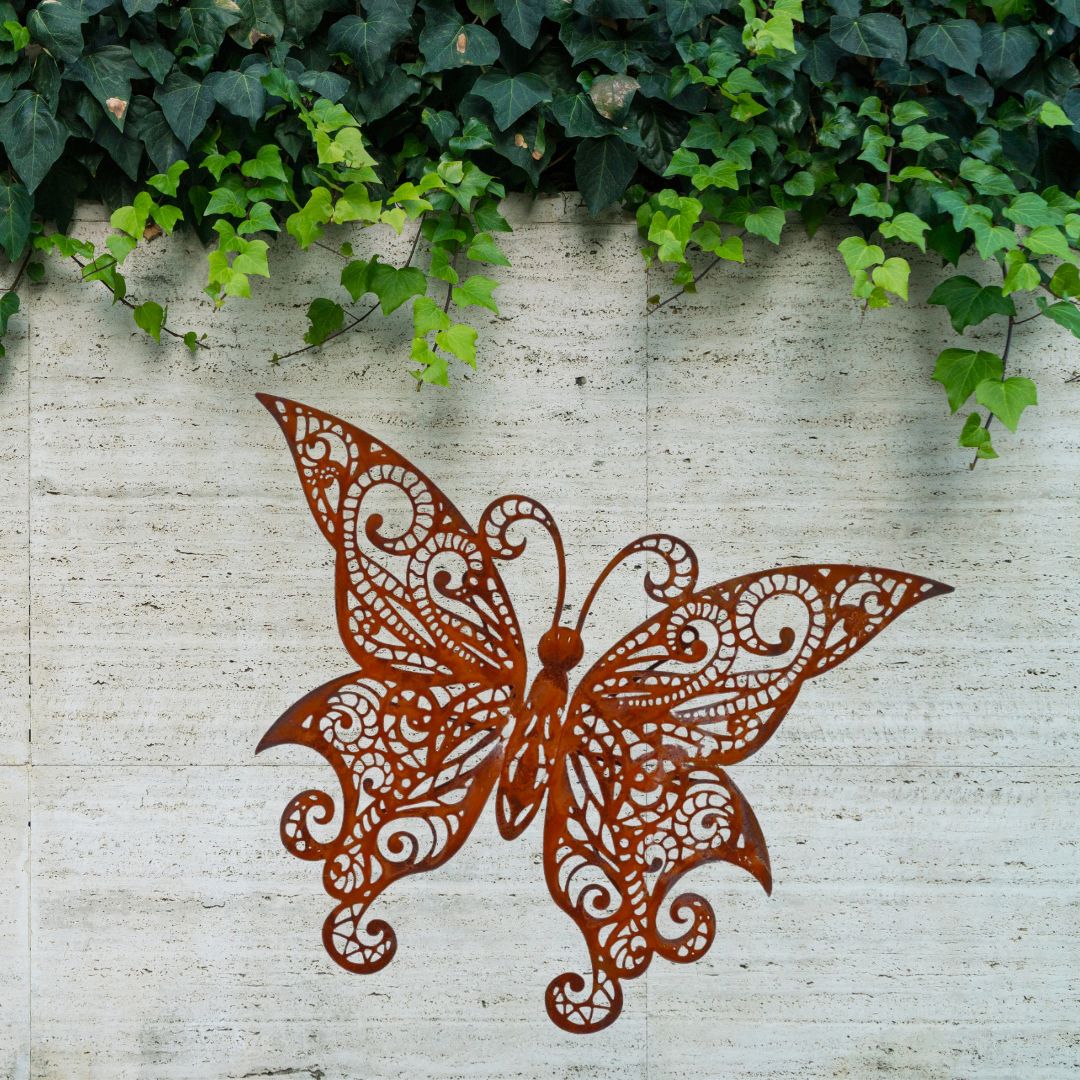 Rust Butterfly Wall Art