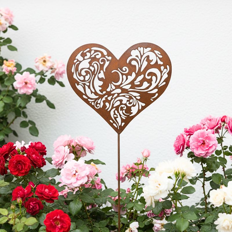 FLORAL HEART STAKE LARGE