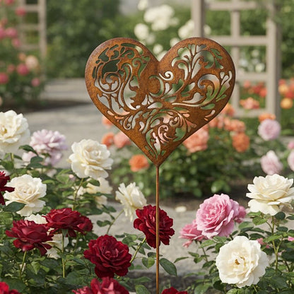 FLORAL HEART STAKE LARGE