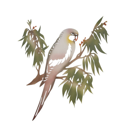 Hand-Painted Coloured Parrot Wall Art