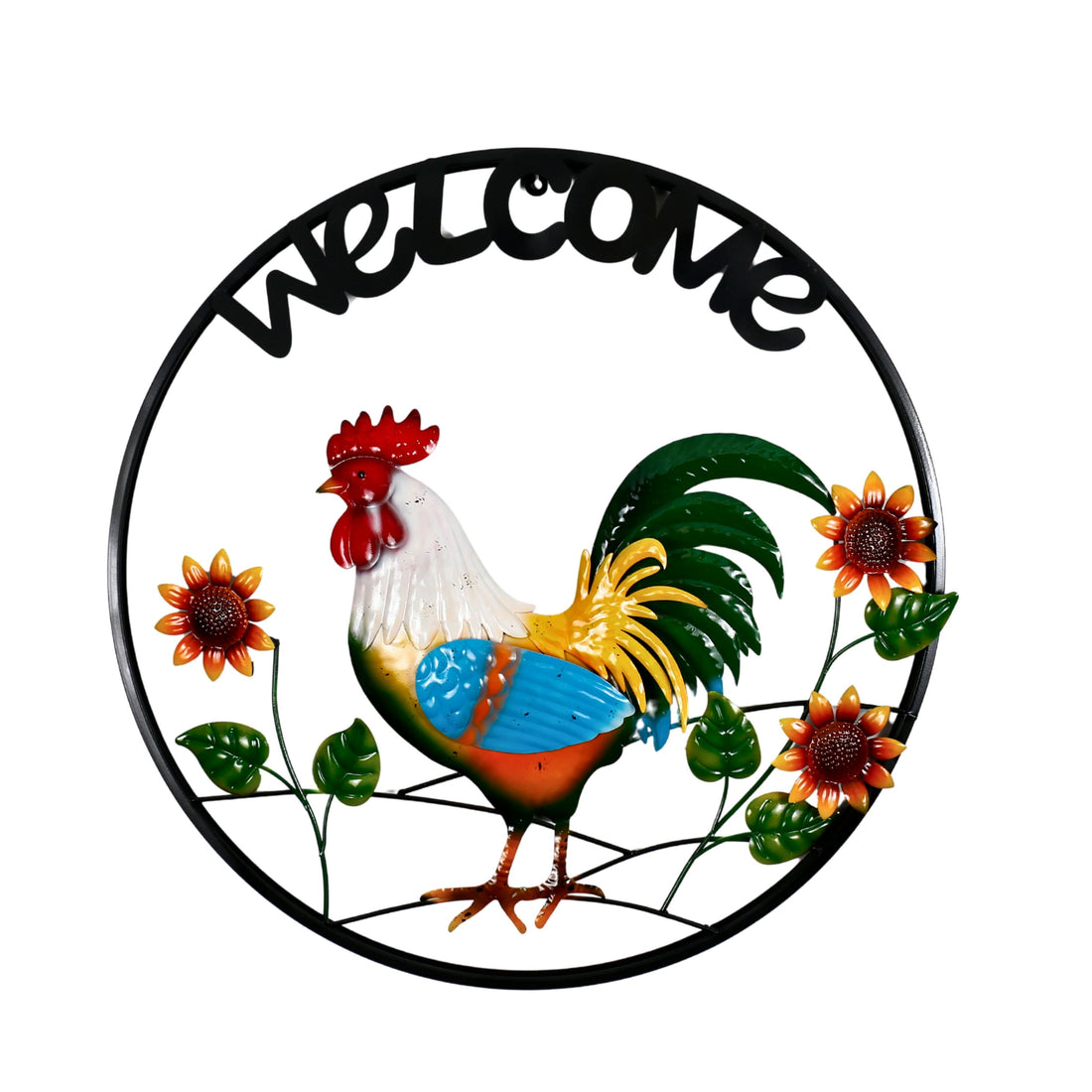 Country Rooster Welcome Sign