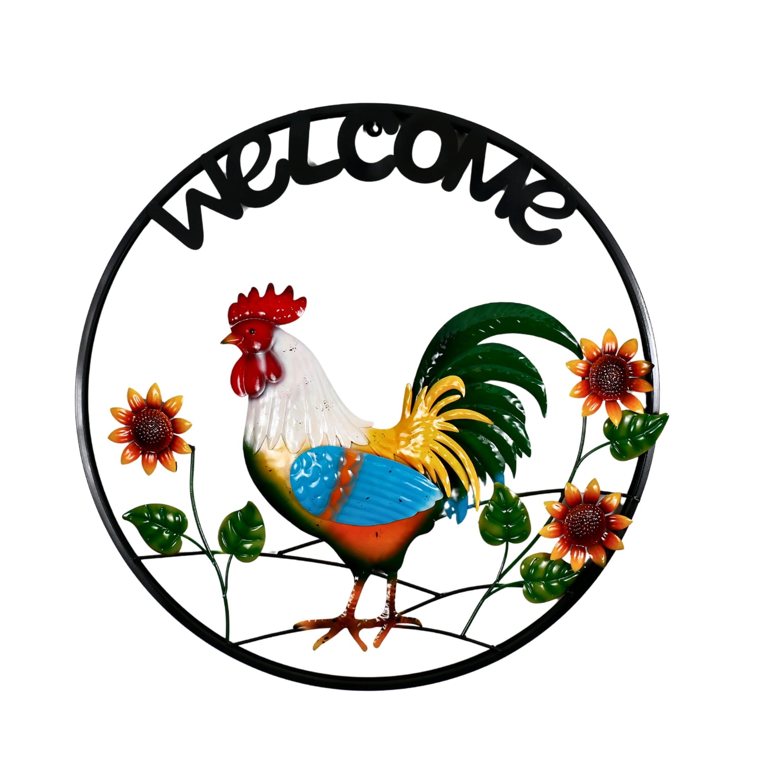 Country Rooster Welcome Sign