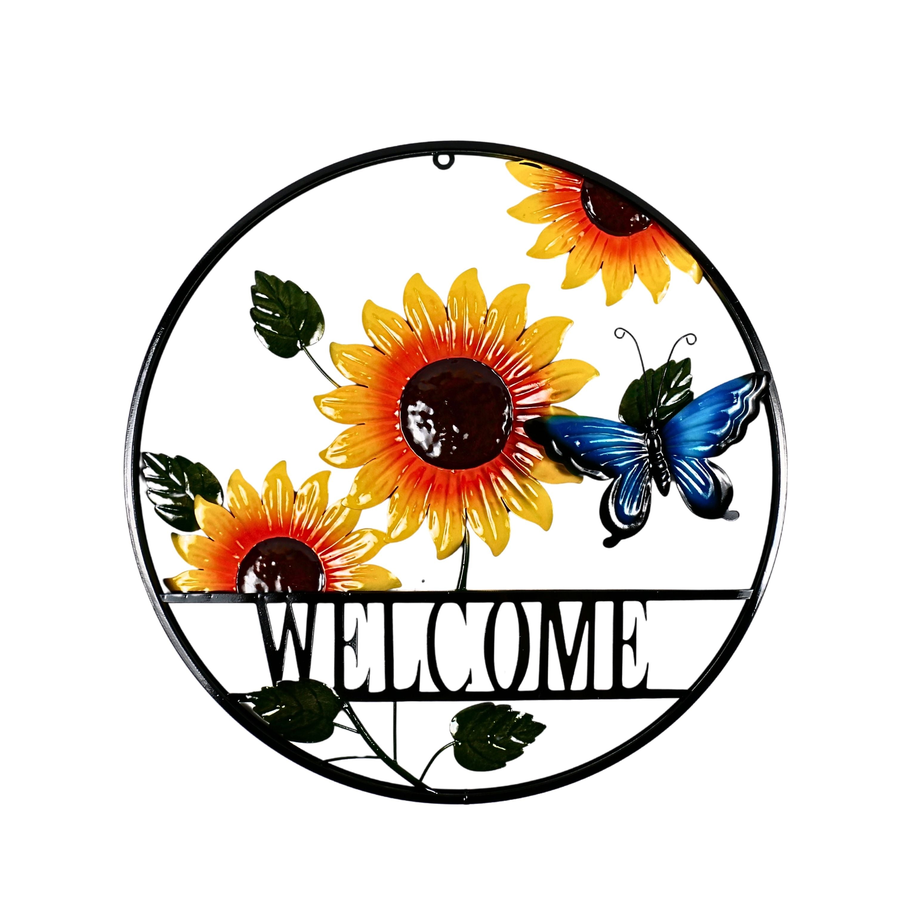 Sunflower Welcome Wall Art