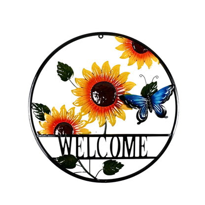 Summer Sunflower Welcome Wall Art