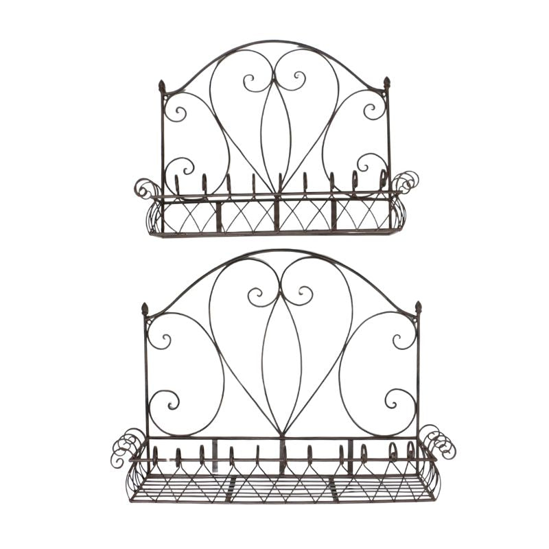 Decorative Metal Wall Planter Set – Set of Two