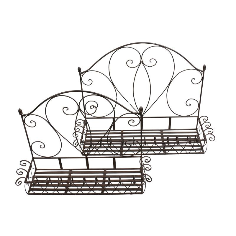 Decorative Metal Wall Planter Set – Set of Two