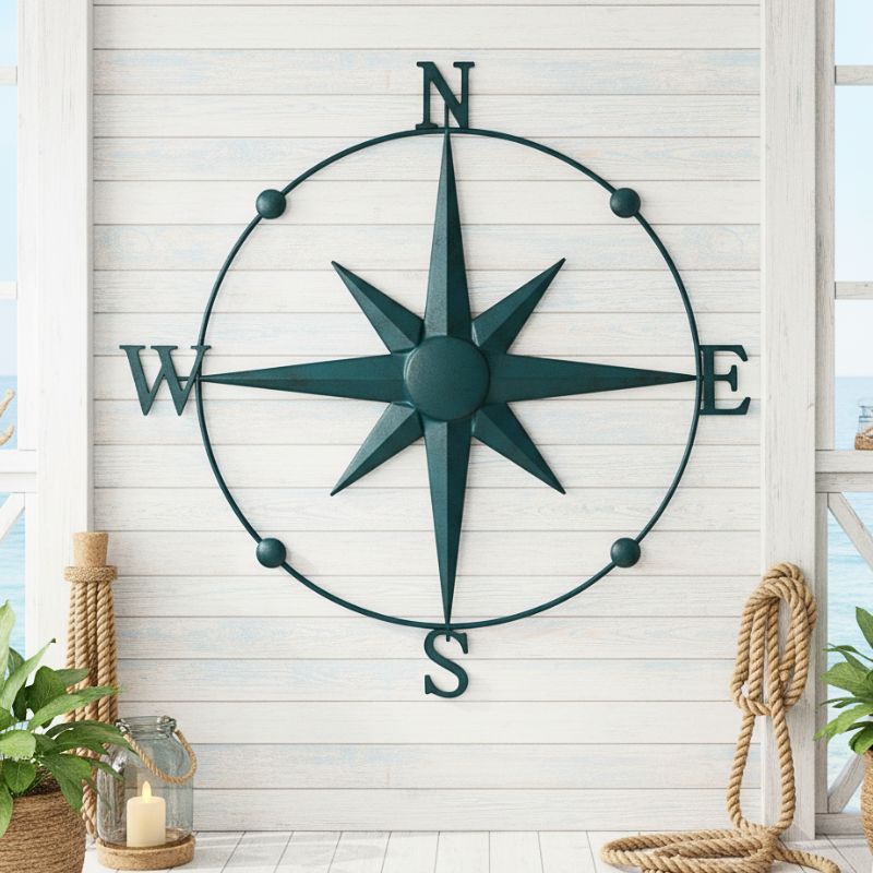 Metal Compass Wall Art