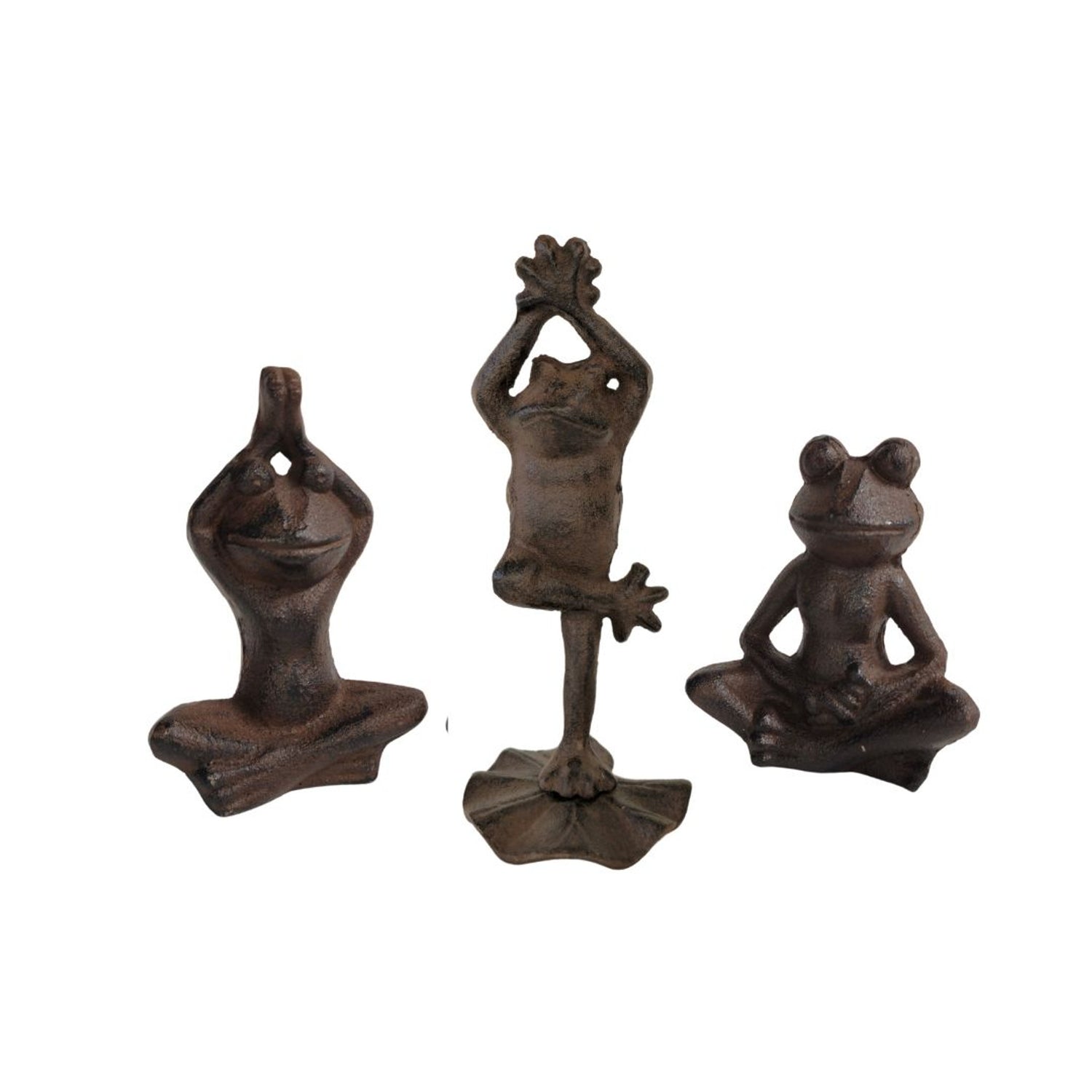 Cast iron tree pose frog