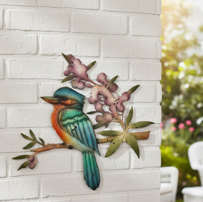 Hand-Painted Coloured Kookaburra Wall Art
