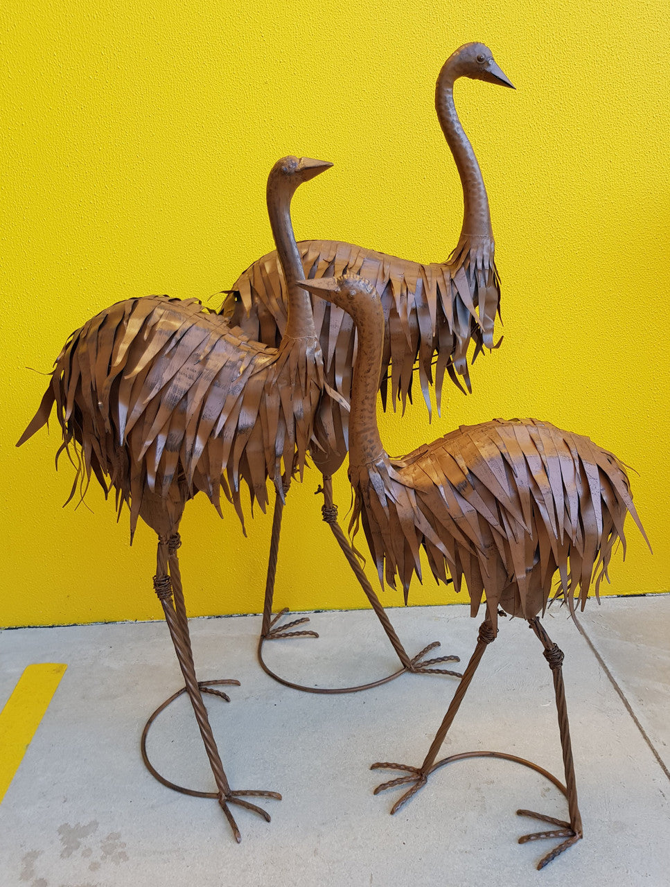 Emu Metal Garden Decor Set of 3