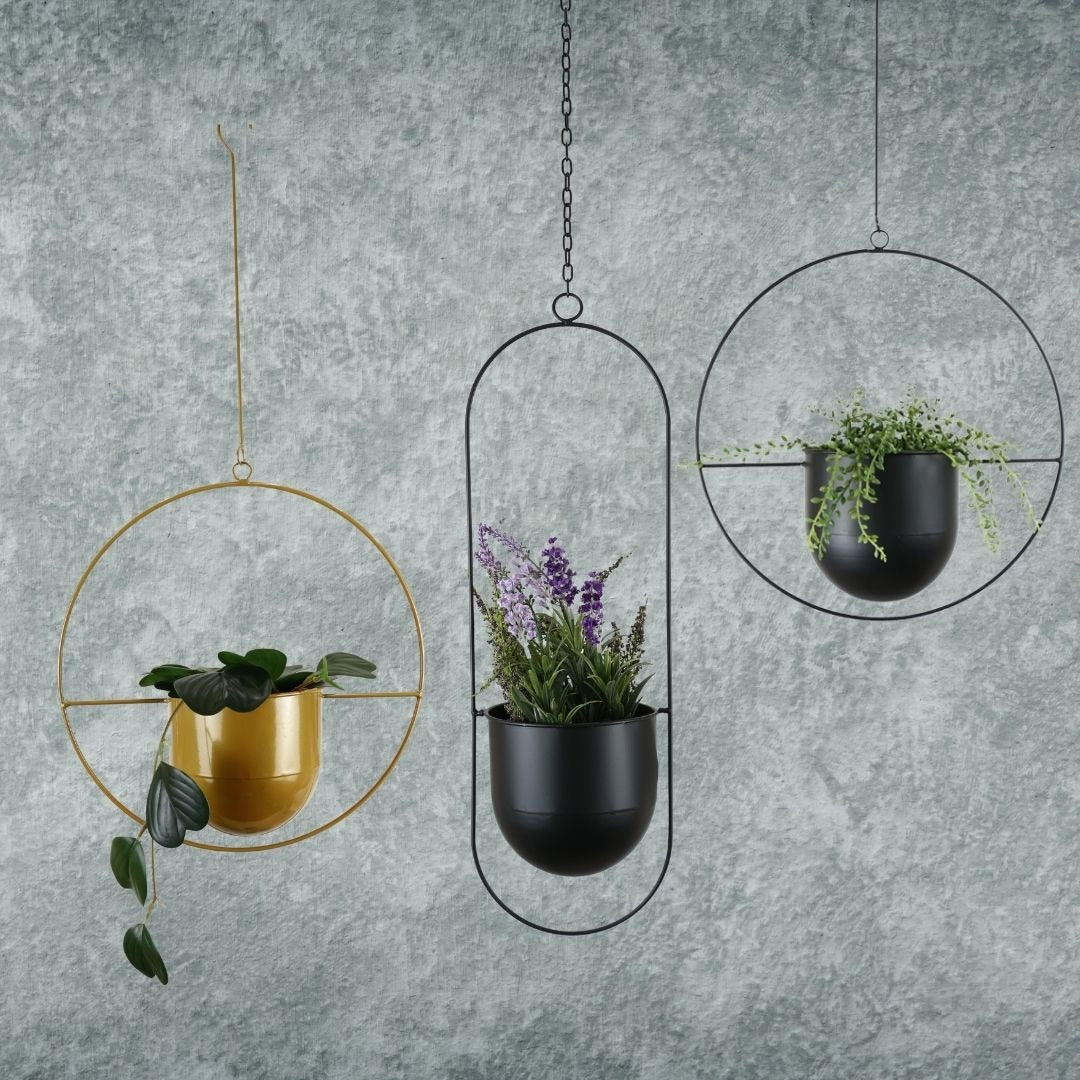 Circle Metal Hanging Planter