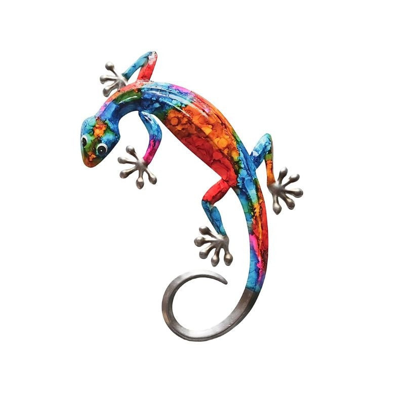 Rainbow Gecko Garden Wall Art
