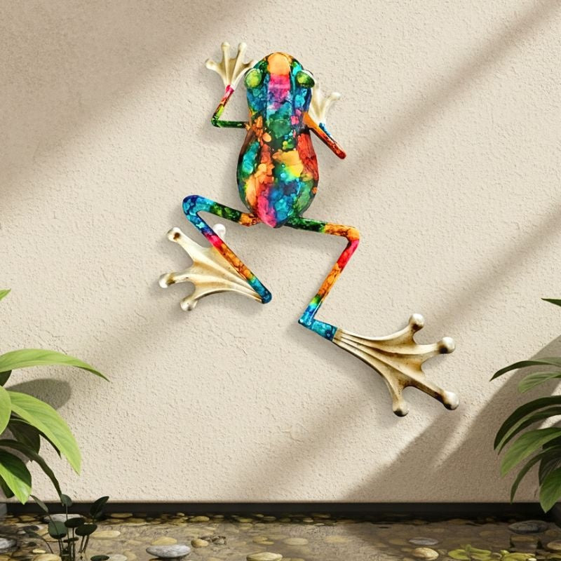 Rainbow Frog Garden Wall Art