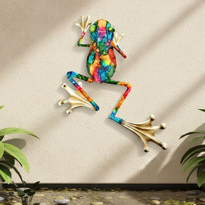 Rainbow Frog Garden Wall Art